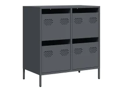 Aparador antracita 68x39x73,5 cm acero laminado en frío