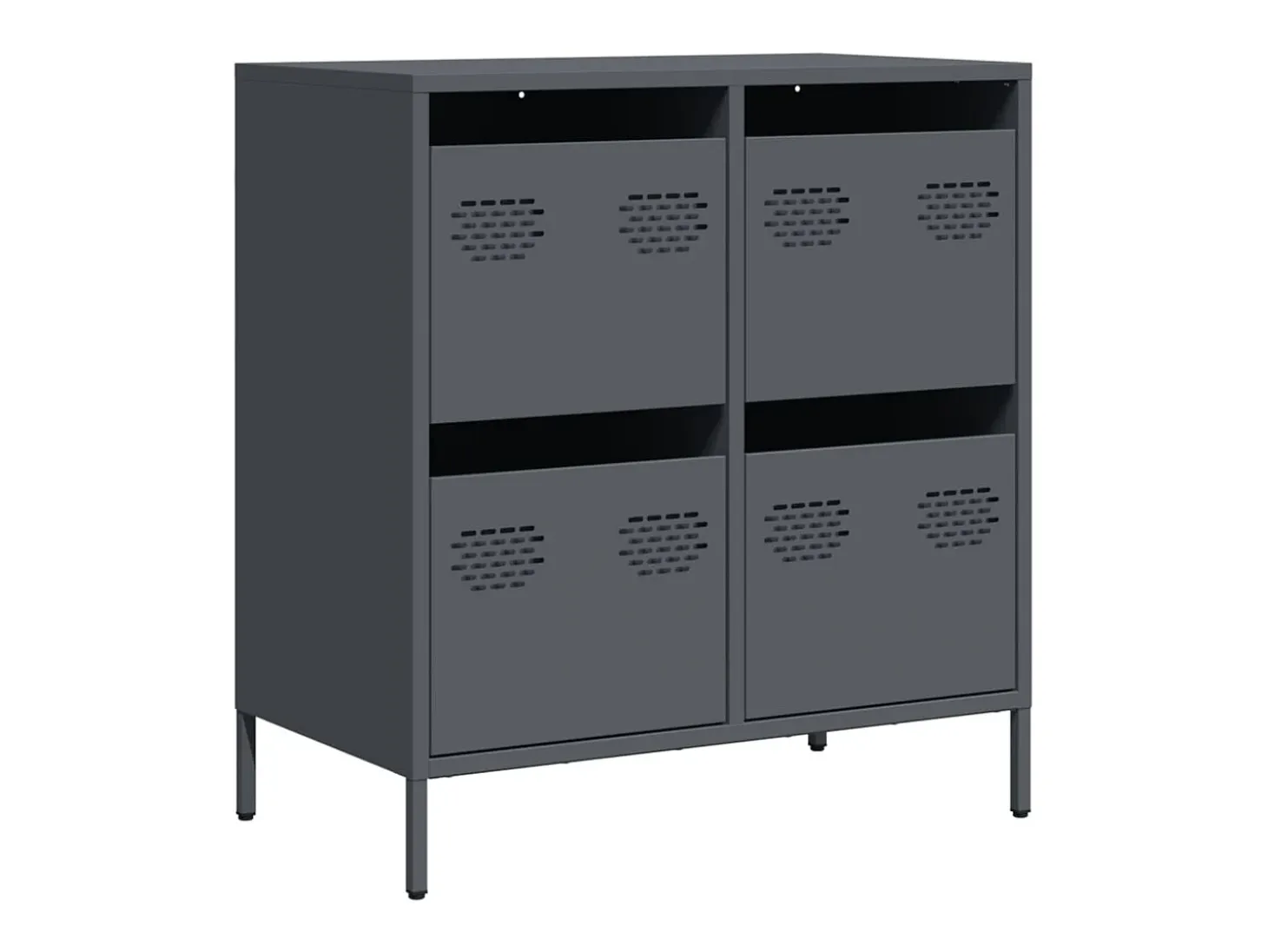 Aparador antracita 68x39x73,5 cm acero laminado en frío