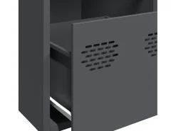 Aparador antracita 68x39x73,5 cm acero laminado en frío