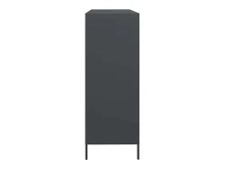 Aparador antracita 135x39x103,5 cm acero laminado en frío