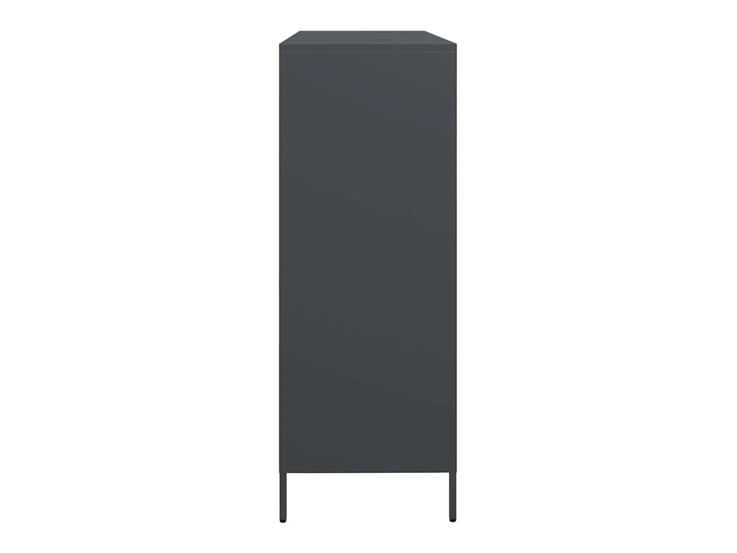 Aparador antracita 135x39x103,5 cm acero laminado en frío