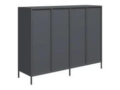 Aparador antracita 135x39x103,5 cm acero laminado en frío