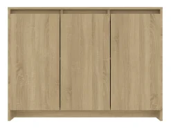 Aparador aparador cómoda armario unidad de almacenamiento organizador cocina salón salón Sonoma 102 x 33 x 75 cm madera contrachapada beige 02_0031479