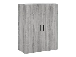 Aparador aparador cómoda armario mueble organizador cocina salón salón alto Sonoma 69,5 x 34 x 180 cm madera contrachapada gris 02_0035516