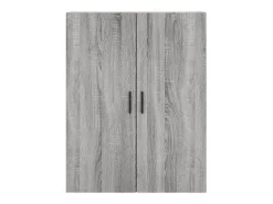 Aparador aparador cómoda armario mueble organizador cocina salón salón alto Sonoma 69,5 x 34 x 180 cm madera contrachapada gris 02_0035516