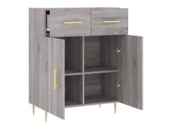Aparador aparador cómoda armario mueble organizador cocina salón salón Sonoma 69,5 x 34 x 90 cm madera contrachapada gris 02_0036495