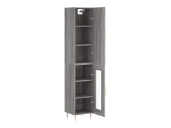 Aparador aparador cómoda armario mueble organizador cocina salón salón alto Sonoma 34,5 x 34 x 180 cm madera contrachapada gris 02_0035217