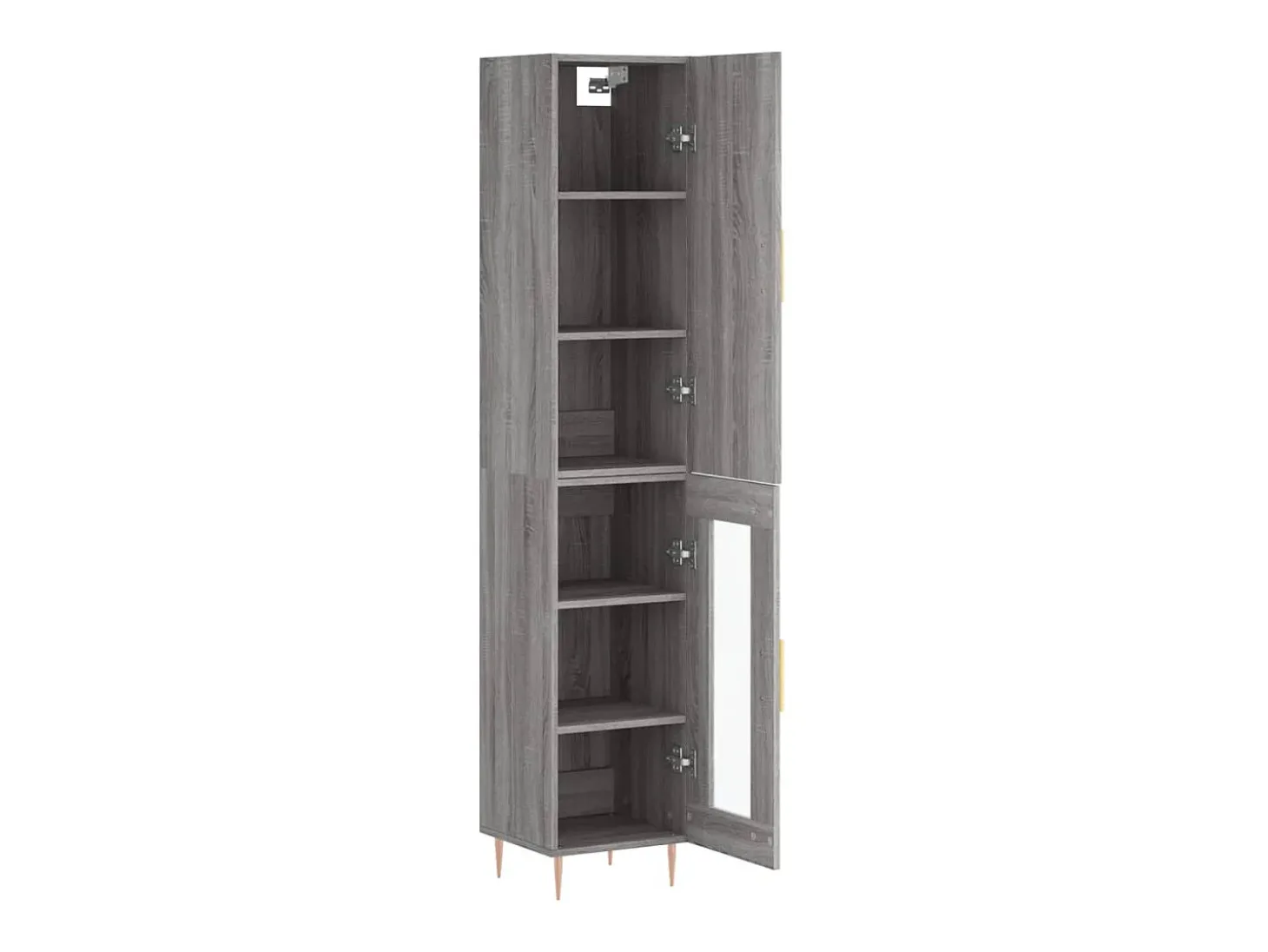 Aparador aparador cómoda armario mueble organizador cocina salón salón alto Sonoma 34,5 x 34 x 180 cm madera contrachapada gris 02_0035217