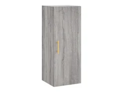 Aparador aparador cómoda armario mueble organizador cocina salón salón alto Sonoma 34,5 x 34 x 180 cm madera contrachapada gris 02_0035217