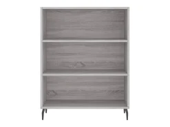 Aparador aparador cómoda armario mueble organizador cocina salón salón alto Sonoma 69,5 x 34 x 180 cm madera contrachapada gris 02_0035570