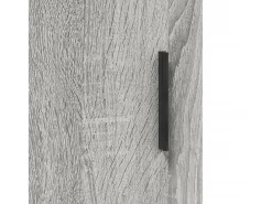 Aparador aparador cómoda armario mueble organizador cocina salón salón alto Sonoma 69,5 x 34 x 180 cm madera contrachapada gris 02_0035570