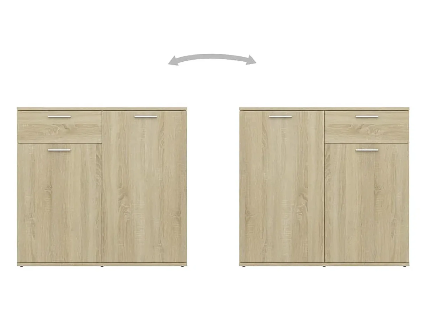 Aparador aparador cómoda armario mueble organizador cocina salón salón Sonoma 160 x 36 x 75 cm madera contrachapada marrón 02_0031497