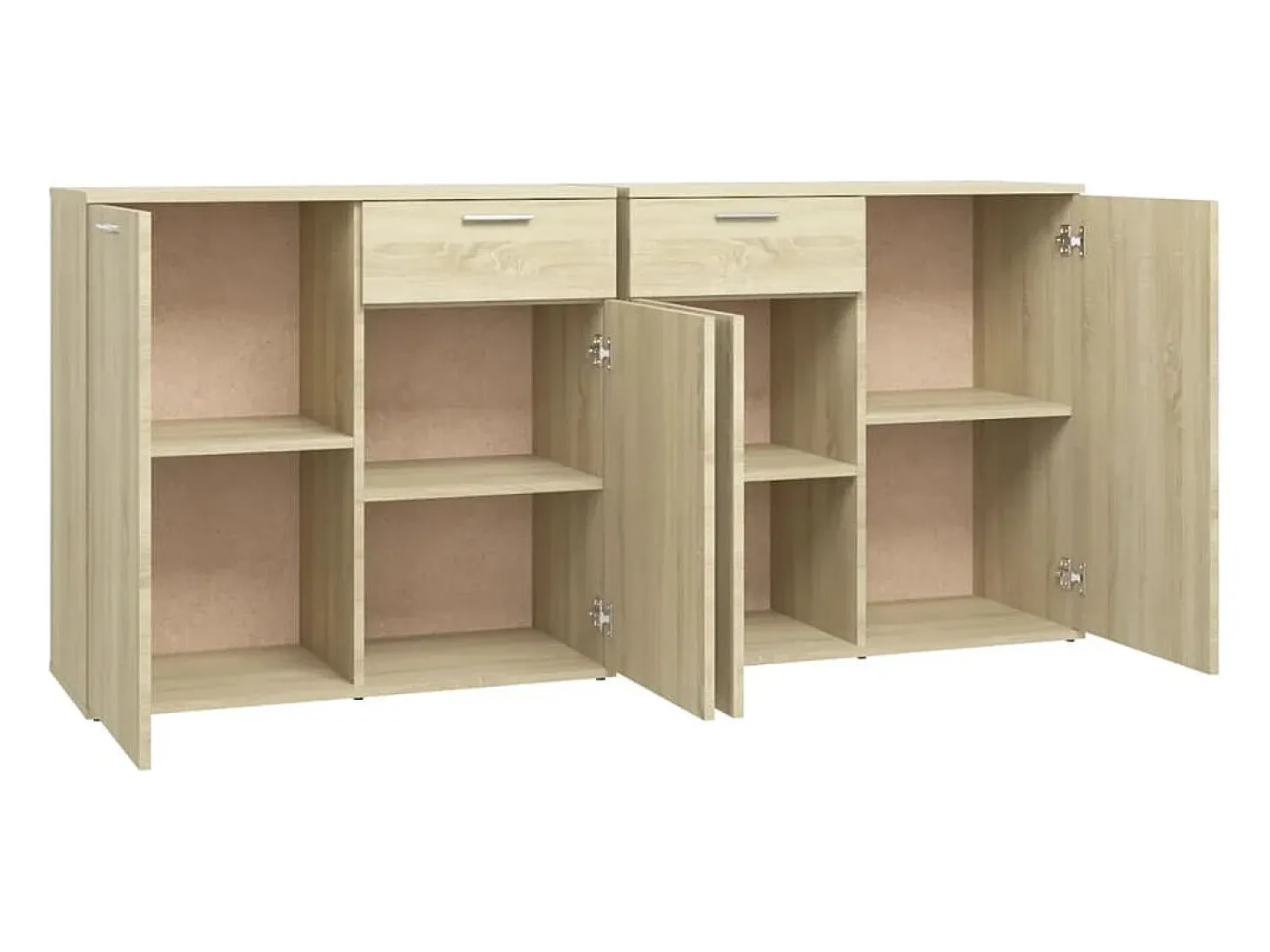 Aparador aparador cómoda armario mueble organizador cocina salón salón Sonoma 160 x 36 x 75 cm madera contrachapada marrón 02_0031497