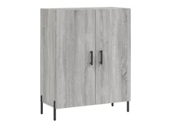 Aparador aparador cómoda armario mueble organizador cocina salón salón alto Sonoma 69,5 x 34 x 180 cm madera contrachapada gris 02_0035540