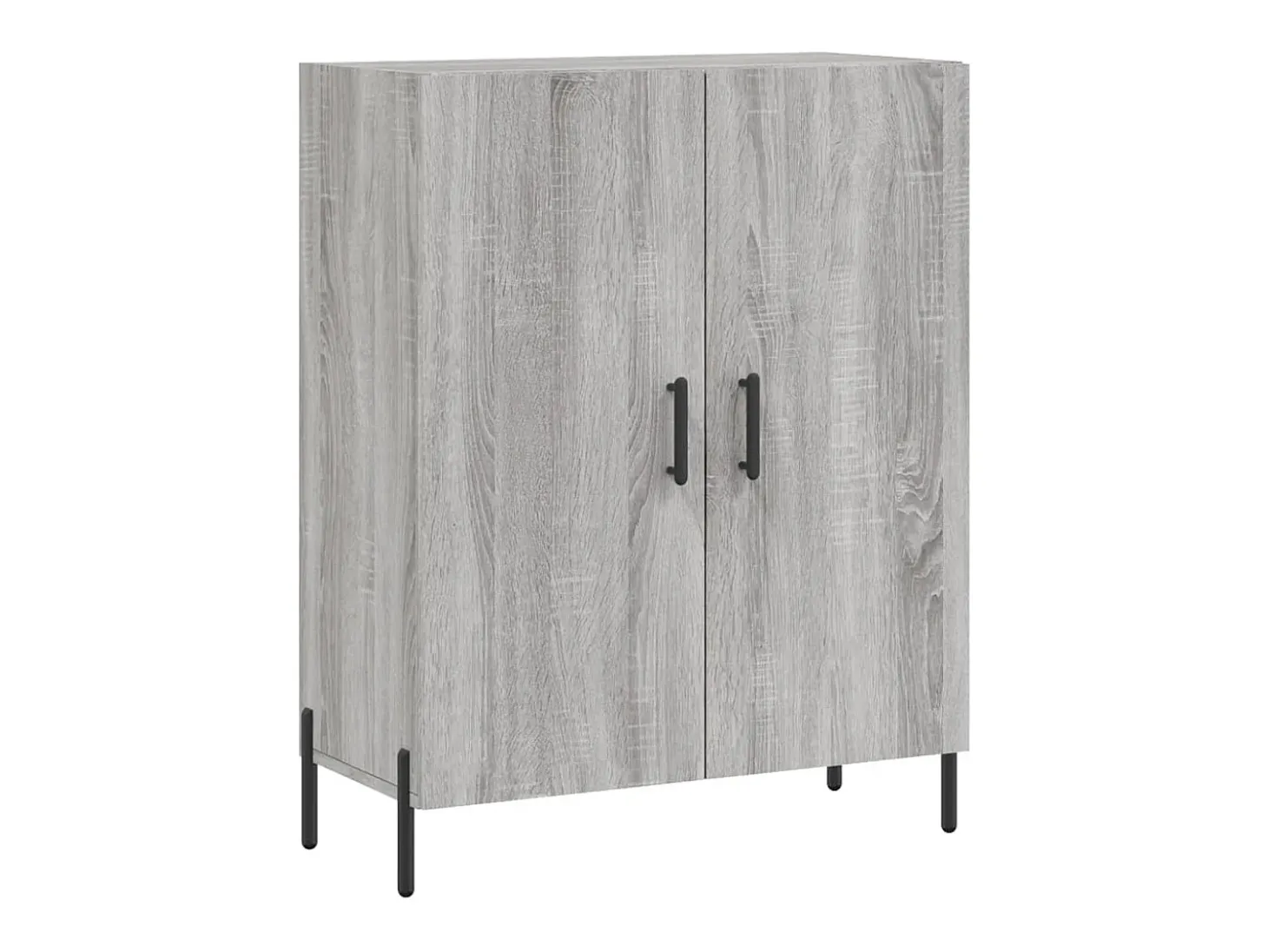 Aparador aparador cómoda armario mueble organizador cocina salón salón alto Sonoma 69,5 x 34 x 180 cm madera contrachapada gris 02_0035540