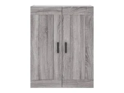 Aparador aparador cómoda armario mueble organizador cocina salón salón alto Sonoma 69,5 x 34 x 180 cm madera contrachapada gris 02_0035540