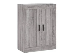Aparador aparador cómoda armario mueble organizador cocina salón salón alto Sonoma 69,5 x 34 x 180 cm madera contrachapada gris 02_0035540