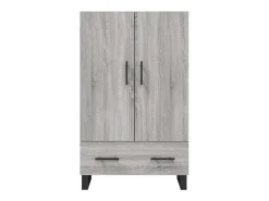 Aparador aparador cómoda armario mueble organizador cocina salón salón alto Sonoma 69,5 x 31 x 115 cm madera contrachapada gris 02_0035388