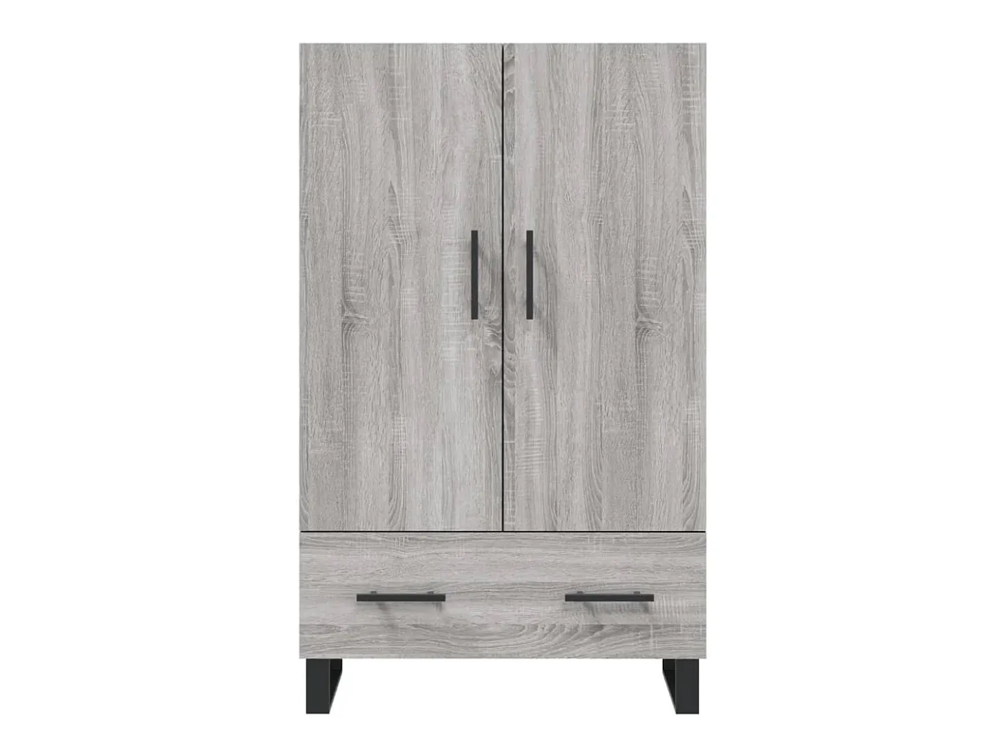 Aparador aparador cómoda armario mueble organizador cocina salón salón alto Sonoma 69,5 x 31 x 115 cm madera contrachapada gris 02_0035388