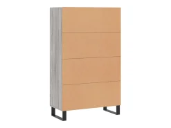Aparador aparador cómoda armario mueble organizador cocina salón salón alto Sonoma 69,5 x 31 x 115 cm madera contrachapada gris 02_0035388
