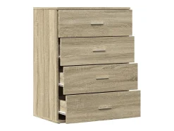 Aparador aparador cómoda armario mueble organizador cocina salón salón Sonoma 60 x 39 x 80 cm madera contrachapada marrón 02_0031618