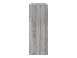Aparador Aparador Cómoda Gabinete Unidad de Almacenamiento Organizador Cocina Sala de Estar con Luces LED 3 Piezas Sonoma Madera de Ingeniería Gris 02_0037234