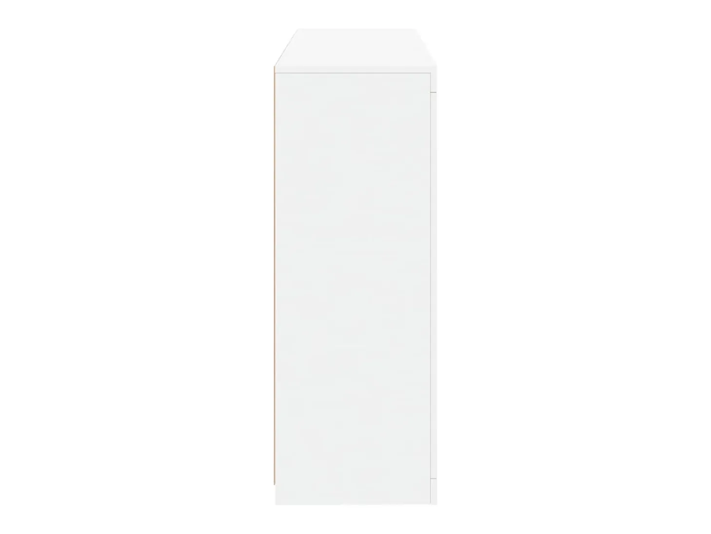 Aparador Aparador Cómoda Gabinete Unidad de Almacenamiento Organizador Cocina Sala de Estar con Luces LED 3 Piezas Madera de Ingeniería Blanca 02_0037199