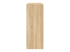 Aparador Aparador Cómoda Gabinete Organizador de Almacenamiento Cocina Sala de Estar con Luces LED 3 Piezas Sonoma Madera de Ingeniería Marrón 02_0037217