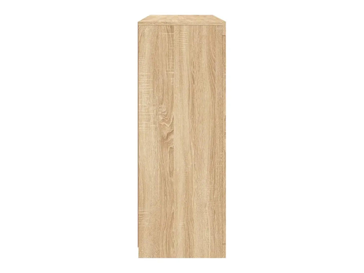 Aparador Aparador Cómoda Gabinete Organizador de Almacenamiento Cocina Sala de Estar con Luces LED 3 Piezas Sonoma Madera de Ingeniería Marrón 02_0037217