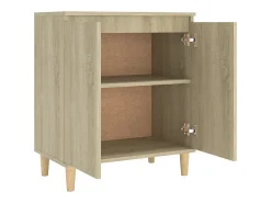 Aparador Aparador Cómoda Gabinete Unidad de Almacenamiento Organizador Cocina Sala de Estar con Patas de Madera Sonoma Madera de Ingeniería Marrón 02_0030089