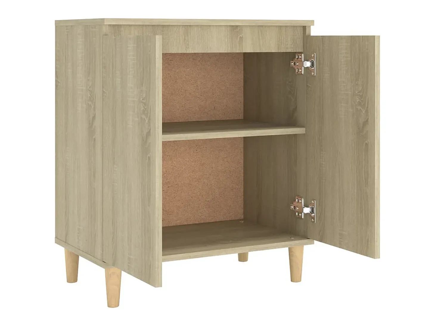 Aparador Aparador Cómoda Gabinete Unidad de Almacenamiento Organizador Cocina Sala de Estar con Patas de Madera Sonoma Madera de Ingeniería Marrón 02_0030089