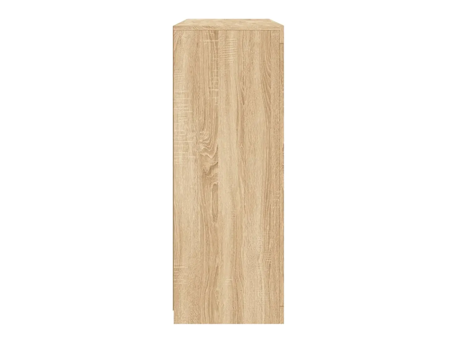 Aparador Aparador Cómoda Gabinete Organizador de Almacenamiento Cocina Sala de Estar con Luces LED 3 Piezas Sonoma Madera de Ingeniería Marrón 02_0037216