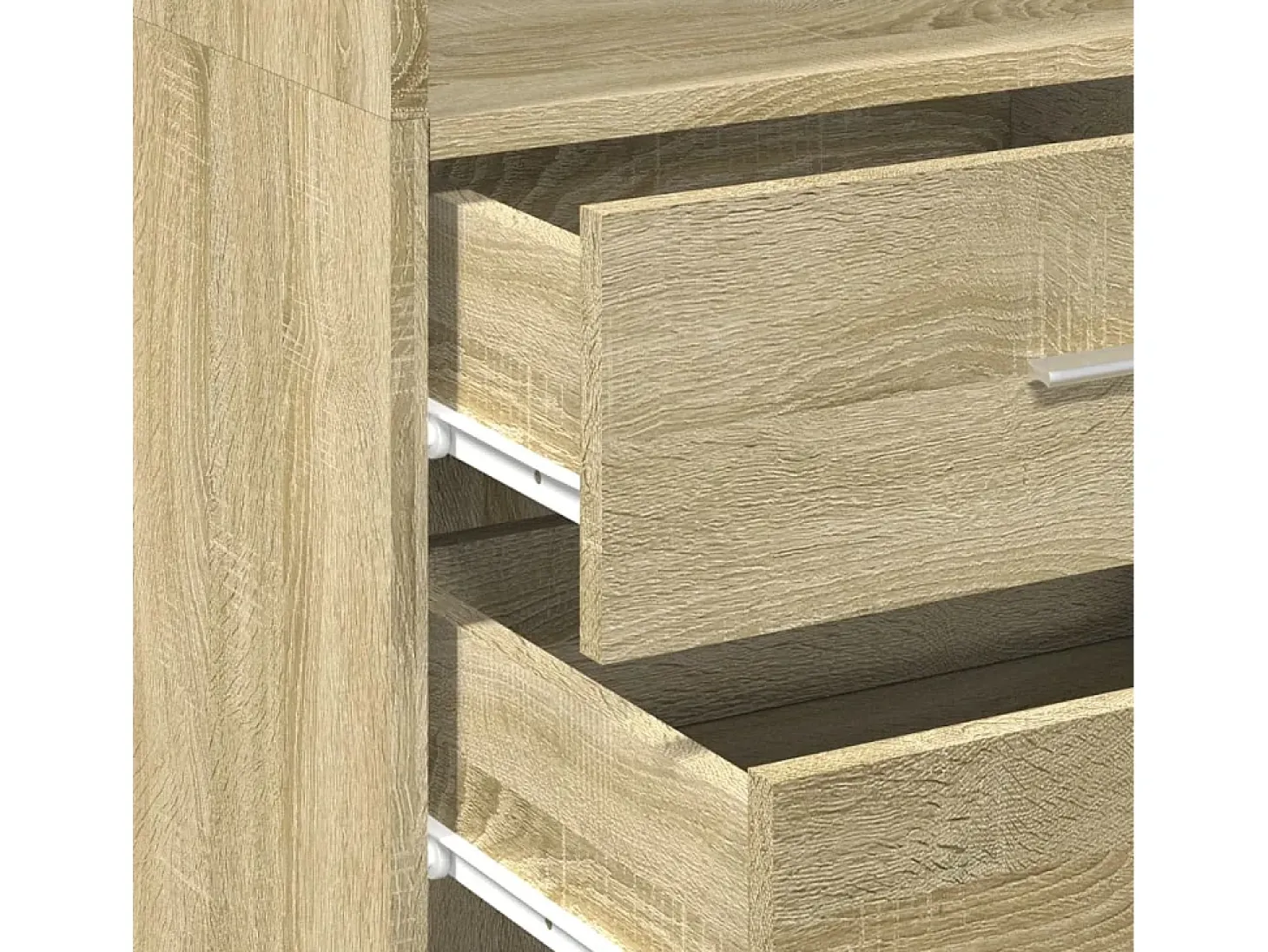 Aparador aparador cómoda mueble almacenaje organizador cocina salón salón alto Sonoma 45 x 42,5 x 185 cm madera contrachapada marrón 02_0034067