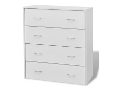 Aparador aparador consola mueble mueble de almacenamiento con 4 cajones 71 cm blanco 4402003