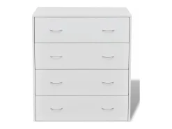 Aparador aparador consola mueble mueble de almacenamiento con 4 cajones 71 cm blanco 4402003