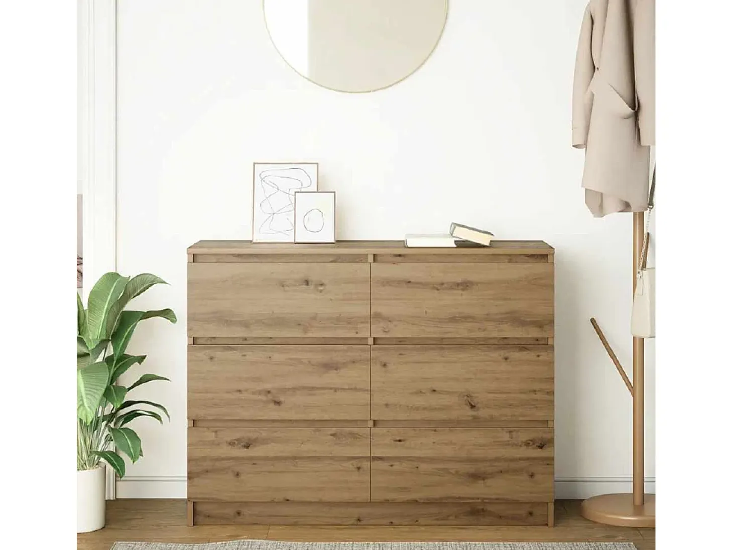 Aparador Artisan Roble 100x35x76 cm Madera de ingeniería