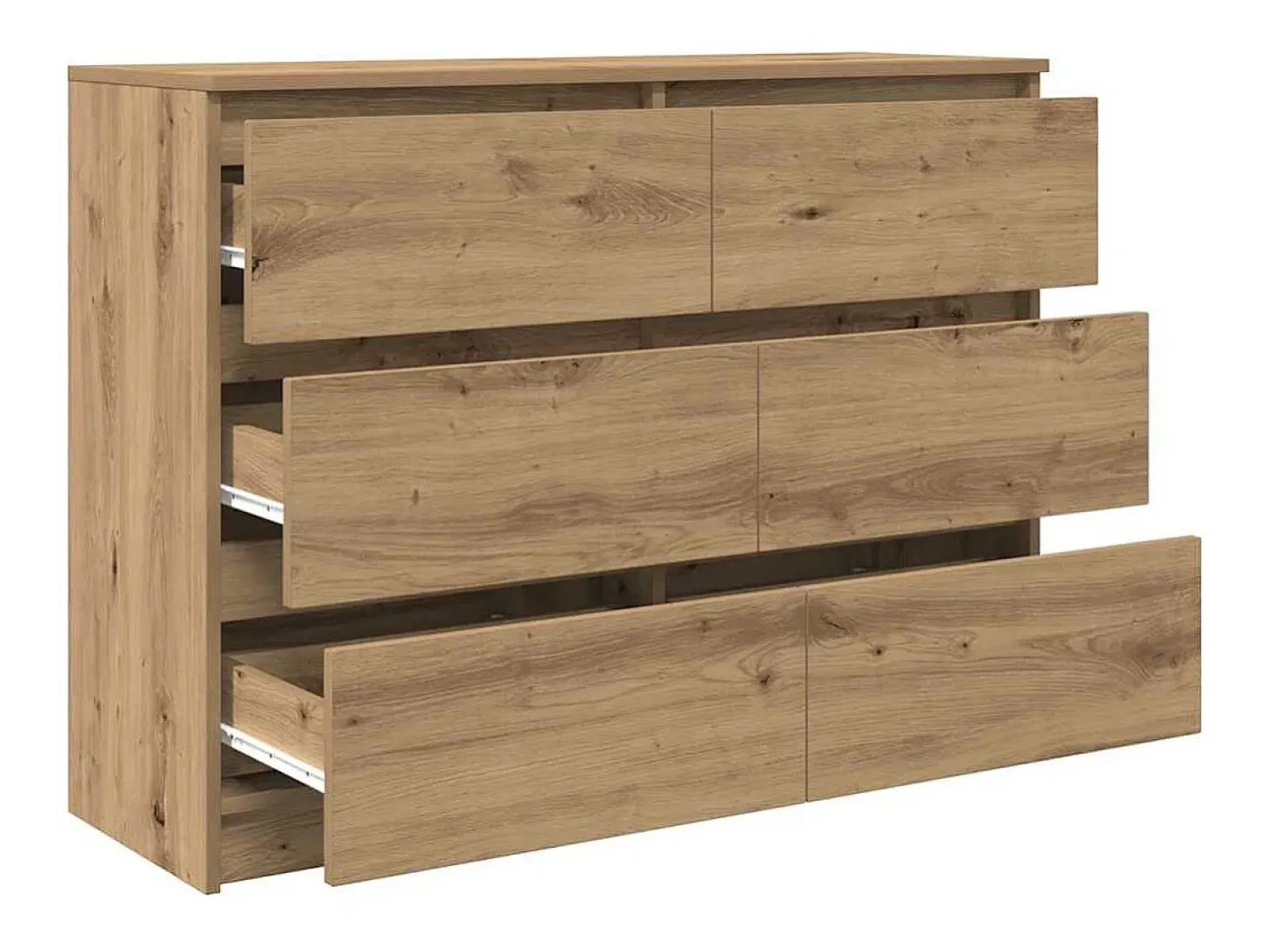 Aparador Artisan Roble 100x35x76 cm Madera de ingeniería