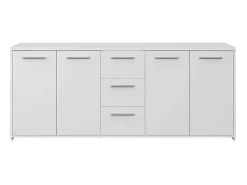 Aparador bajo - Blanco mate - 4 puertas 3 cajones - 179 x 42 x 74,5 cm