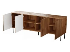 Aparador bajo de diseño, roble decoración wotan 190 cm Mokt