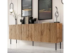 Aparador bajo de diseño, roble decoración wotan 190 cm Mokt