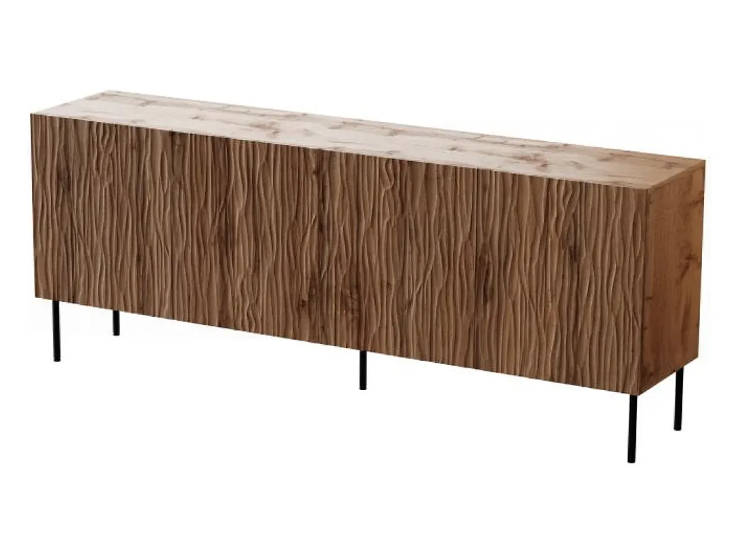 Aparador bajo de diseño, roble decoración wotan 190 cm Mokt
