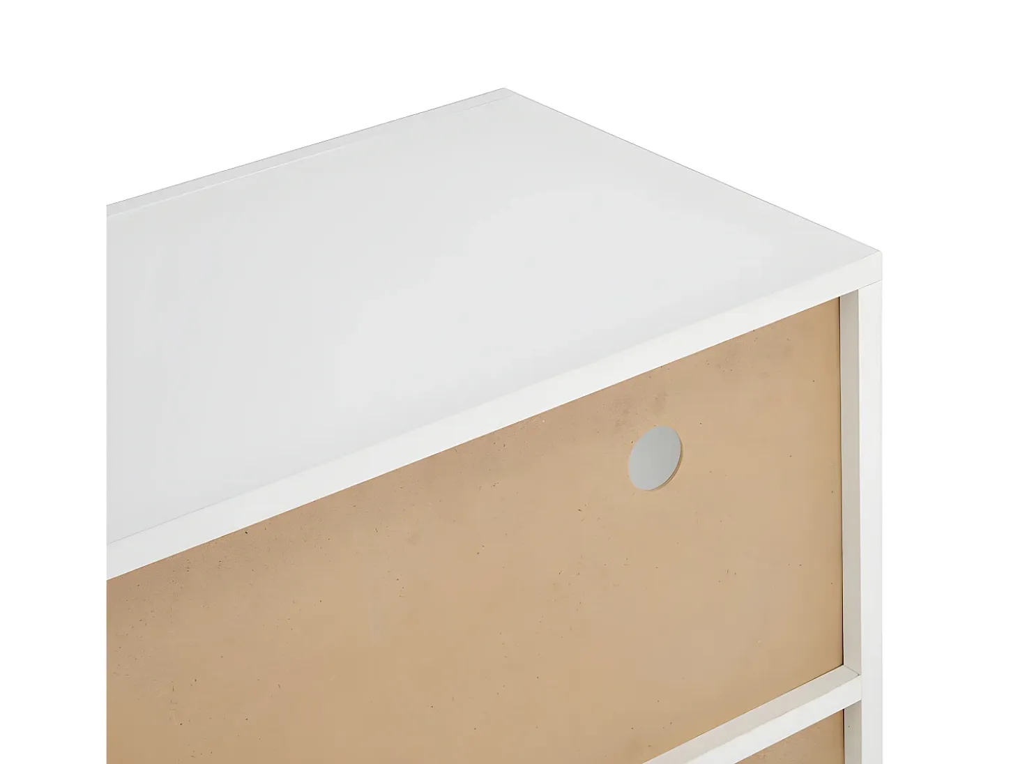 Aparador bajo Moserne - Mueble auxiliar blanco brillo con iluminación LED y mando a distancia - Blanco