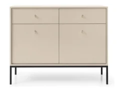 Aparador, beige arena, 103,5 x 83 x 39 cm, patas negras