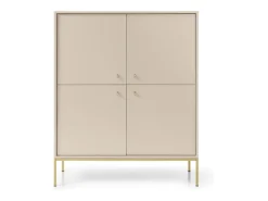 Aparador, beige arena, 103,5 x 125,5 x 39 cm, patas doradas