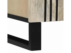 Aparador Blanco 90 x 33 x 75 cm madera maciza de mango