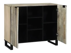Aparador Blanco 90 x 33 x 75 cm madera maciza de mango