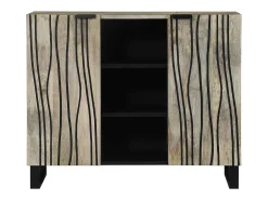 Aparador Blanco 90 x 33 x 75 cm madera maciza de mango