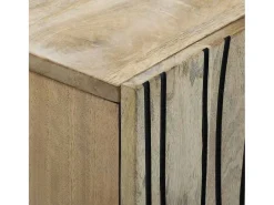 Aparador Blanco 90 x 33 x 75 cm madera maciza de mango