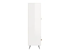 Aparador blanco alto brillo 69,5x31x115 cm madera de ingeniería