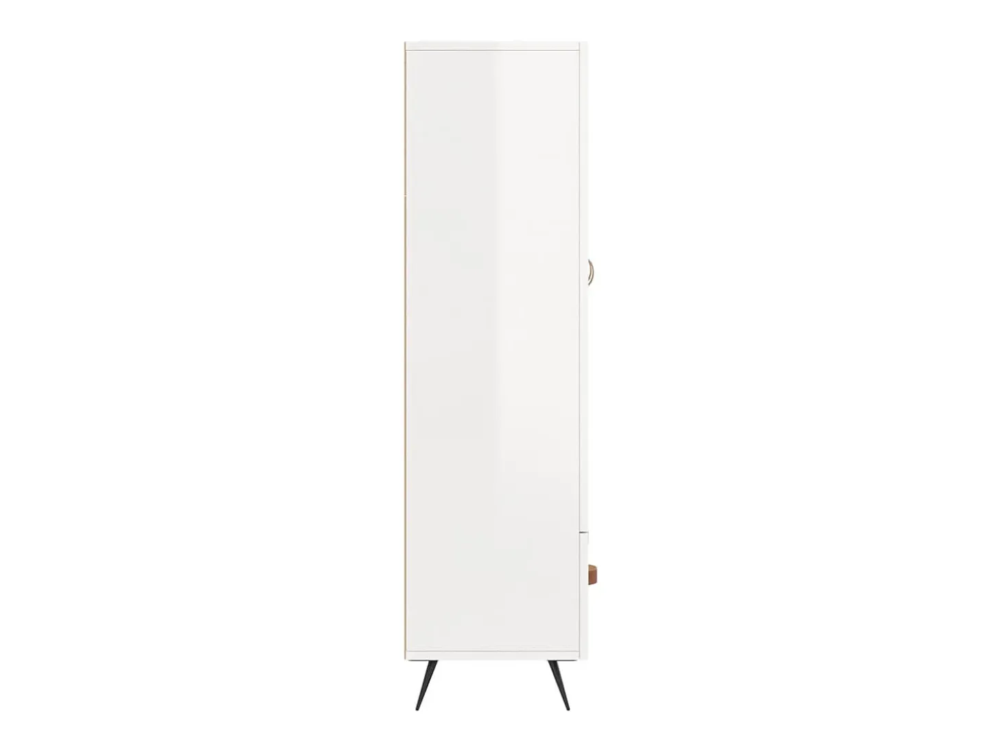 Aparador blanco alto brillo 69,5x31x115 cm madera de ingeniería